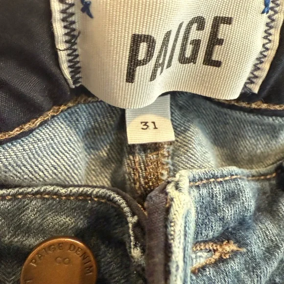PAIGE Classic Indigo Straight Leg Jeans - Picture 3 of 4